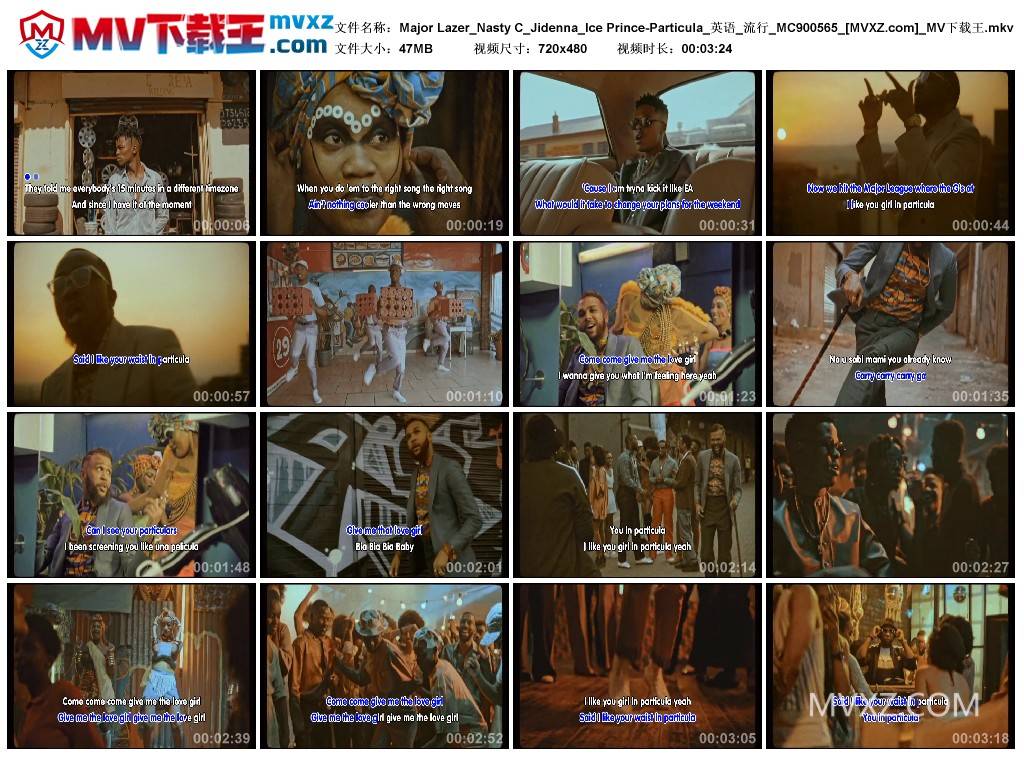 Major Lazer_Nasty C_Jidenna_Ice Prince-Particula_英语_流行_MC900565